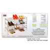 Seville Classics 3-Tier Iron Mesh Utility Shoe Rack, Silver New