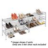 Seville Classics 3-Tier Iron Mesh Utility Shoe Rack, Silver New