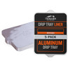 Traeger Grills BAC507 5-Pack Aluminum Drip Tray Liners, 22"x15.5" New