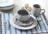 B07MXRR9T7 NEW MOROCCAN GREY 16 PIECE DINNERWARE SET New