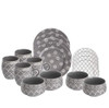 B07MXRR9T7 NEW MOROCCAN GREY 16 PIECE DINNERWARE SET New