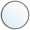 ZENIDA Round Wall Mirror 30" Large Circle Mirror Black Metal Framed - New New