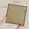 Americanflat 16x16 Picture Frame - Matted to 5x7 - Slim Molding - Black New