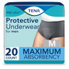 B0859JS1W3 Tena ProSkin Adult Male Moderate Absorbency 20 ct Gray New