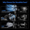 NOVAMIST UPGRADED MISTING FAN WITH 4L LARGE WATER TANK - BLACK New