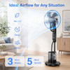 NOVAMIST UPGRADED MISTING FAN WITH 4L LARGE WATER TANK - BLACK New