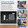 SERENELIFE PREMIUM STEEL DIGITAL SAFE BOX, 9.1" X 6.7" X 6.7" SLSFE12 - BLACK