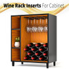 Bariboo Wave Wine Bottle Holder Rack Inserts Cabinet Fits 12 Bottles (Black, XL) New