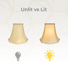Royal Designs, Inc. Flare Bottom Square Bell Lamp Shade 4 x 10 x 8.5 Gold BS-702 New