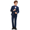 HappyPlanet Boys'5-Piece Slim Fit Dresswear Set with Shirt and Vest, 12 New