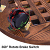 GeBot 16" Round Rolling Wooden Planter Caddy Padded Flower Pot B07QMGHLTJ