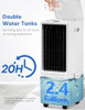 COOLECH Portable Air Conditioners w/Remote, 4 Modes & 3 Speeds, Off White New