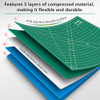 WORKLION 18" x 24" Large Self Healing PVC Cutting Mat Gridded B07NRVH9KD - Green New