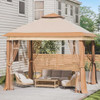 UDPATIO 11'x11' Pop up Gazebo Canopy Tent Waterproof Gazebo Mosquito Net - Beige