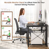 armocity 48 Inch Desk with Power Outlet and USB B0B23W2GWV - Black Oak and Black