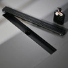 Linear Shower Drain 24" Rectangular,Removable Quadrato Pattern Grate B09NNDY6L1 New