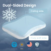 COZY ONE Dual-Sided Adjustable Soft Cooling Pillow for Hot Sleepers - White