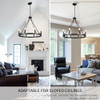LASENCHOO CHANDELIER FOR DINING ROOM, 8-LIGHT HANGING FIXTURE - BLACK