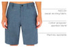 MWS0006510 HURLEY MEN'S H2O-DRI BREATHE 21" WALKSHORT - SIZE 32 - OBSIDIAN