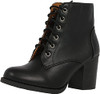 Soda Women Korman Cute Chunky Lace Up Leatherette Zipper Ankle Bootie Black 8.5 New