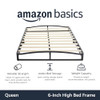 AMAZON BASICS METAL PLATFORM BED FRAME WITH WOODEN SLATS - 06PBECBF-QQ - BLACK