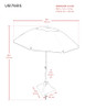 RIO BRANDS 6.5' TILT PORTABLE BEACH UMBRELLA INTEGRATED SAND - BLUE/RED/WHITE