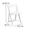 Flash Furniture HERCULES Series 1000 lb Capacity White Resin Folding Chair