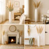 LEEWADLEE LARGE FLOOR VASE 26 INCHES MANGO WOOD FOR PAMPAS GRASS WHITE New