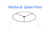 Urbanest Linen Drum Lamp Shade 16" by 16" by 10" Off-White Spider-fitter New