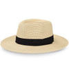 Ocdeput Womens UPF50 Foldable Summer Straw Hat Wide Brim Fedora Beige/Tan M New