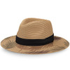 Ocdeput Womens UPF50 Foldable Summer Straw Hat Wide Brim Fedora Beige/Tan M New
