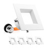PARMIDA 4 inch Dimmable LED Square Recessed Retrofit Can Lights New