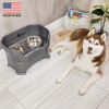 Neater Pet Brands Neater Feeder Deluxe Mess Proof Dog Bowls Elevated - Gunmetal New