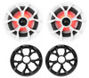 Rockville RKL65MBW 6.5" 2-Way Coaxial Marine Boat LED Speakers Pair - White New