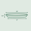 Bloem Terra Plant Saucer Tray for Planters 17-24" Charcoal Gray