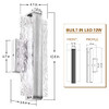 7Pandas LED Crystal Wall Sconce Modern Wall Lamp 12W B07S1CL9TQ - Silver New