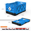 Bigant Heavy Duty Collapsible & Stackable Plastic Milk Crate Snap Lock Foldable New