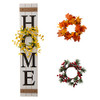 Glitzhome 42”H Wooden HOME Porch Sign Interchangeable Wreaths - MULTIPLE COLORS New