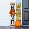 Glitzhome 42”H Wooden HOME Porch Sign Interchangeable Wreaths - MULTIPLE COLORS New