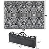 Plastic Straw Rug, Patio Rug Outdoor, RV Rug, Reversible Mats, 9x12 - Black New