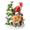 Napco Santa Feeding Animals 12" Resin Stone Christmas Statue Figurine B07F6VZBS5 New