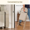4 Pack Khaki Folding Chairs Padded Cushion Back Portable Duty Metal Frame New