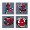 Idea Nuova Marvel Spiderman 4 Pack Canvas Art Set, 4 Piece Set