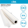 Bee Paper 24" x 50 yds Sketch and Trace Roll - White New