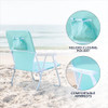 CARIBBEAN JOE Folding Beach Chair, 1 Position Lightweight (200lbs Capacity) New