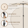 ABBA PATIO OUTDOOR 11-FT. CENTER POLE PATIO UMBRELLA W/ 8 RIBS, BEIGE New