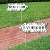 Big Dot Happiness Boho Botanical Wedding Bathroom Signs Greenery Wedding Sign