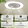 KINDLOV Bladeless Ceiling Fan Remote Control 3 Color 3 Speeds B0B58SS58S - White New