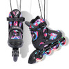 FIHUNY Adjustable Inline Skates for Kids and Adults Light Up Wheels -Pink New