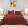 B0BW97V2B9 DOWN HOME 3 Pieces Chenille Quilt Set Modern Diamond Stitch KING New